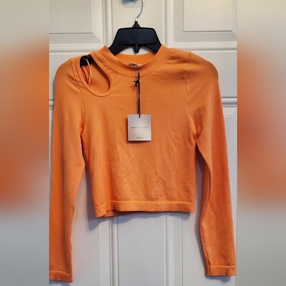 Happily Grey Long Sleeve Crop Top - Picture 1 of 4